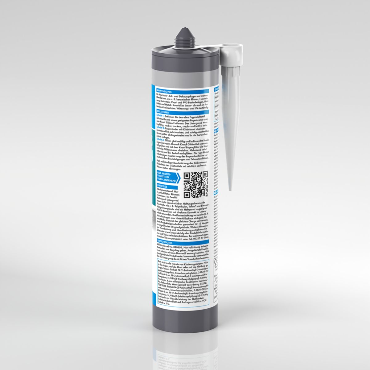 Knauf Mattes Silikon zementgrau 300ml Bild 2