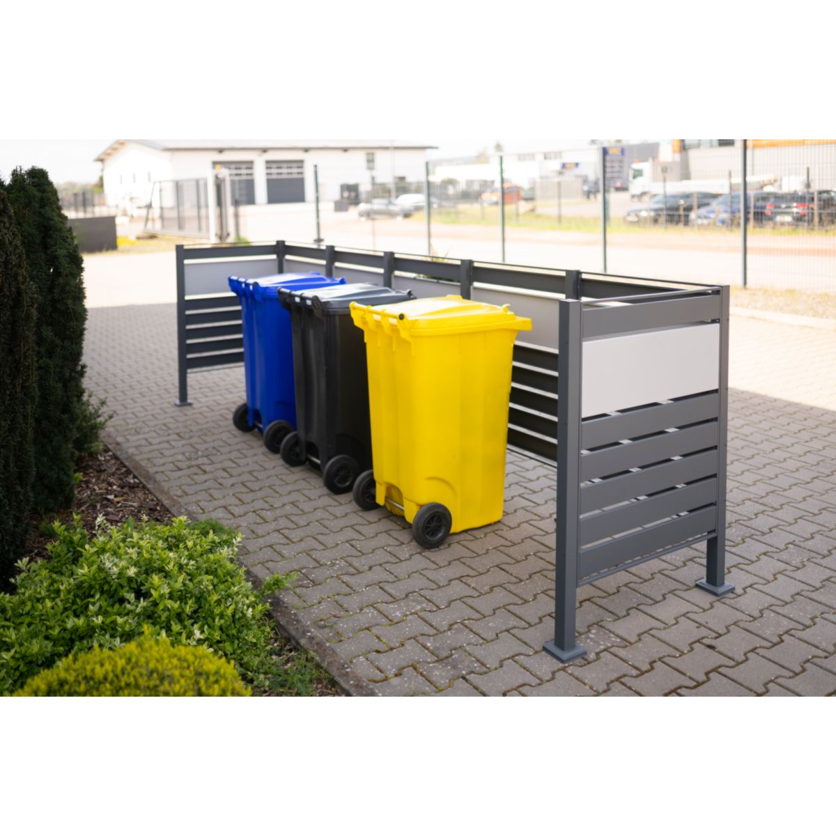 Westmann Mülltonnenverkleidung Planum 5x 240 L 1er Box 90x410x120 cm Bild 5