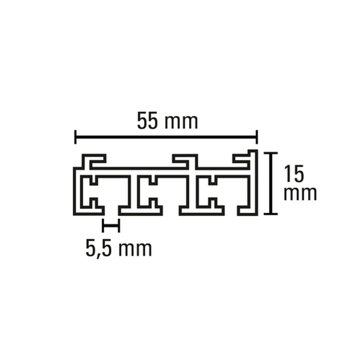 Gardinia Flächenvorhangschiene 3-läufig 160 cm silber Bild 3