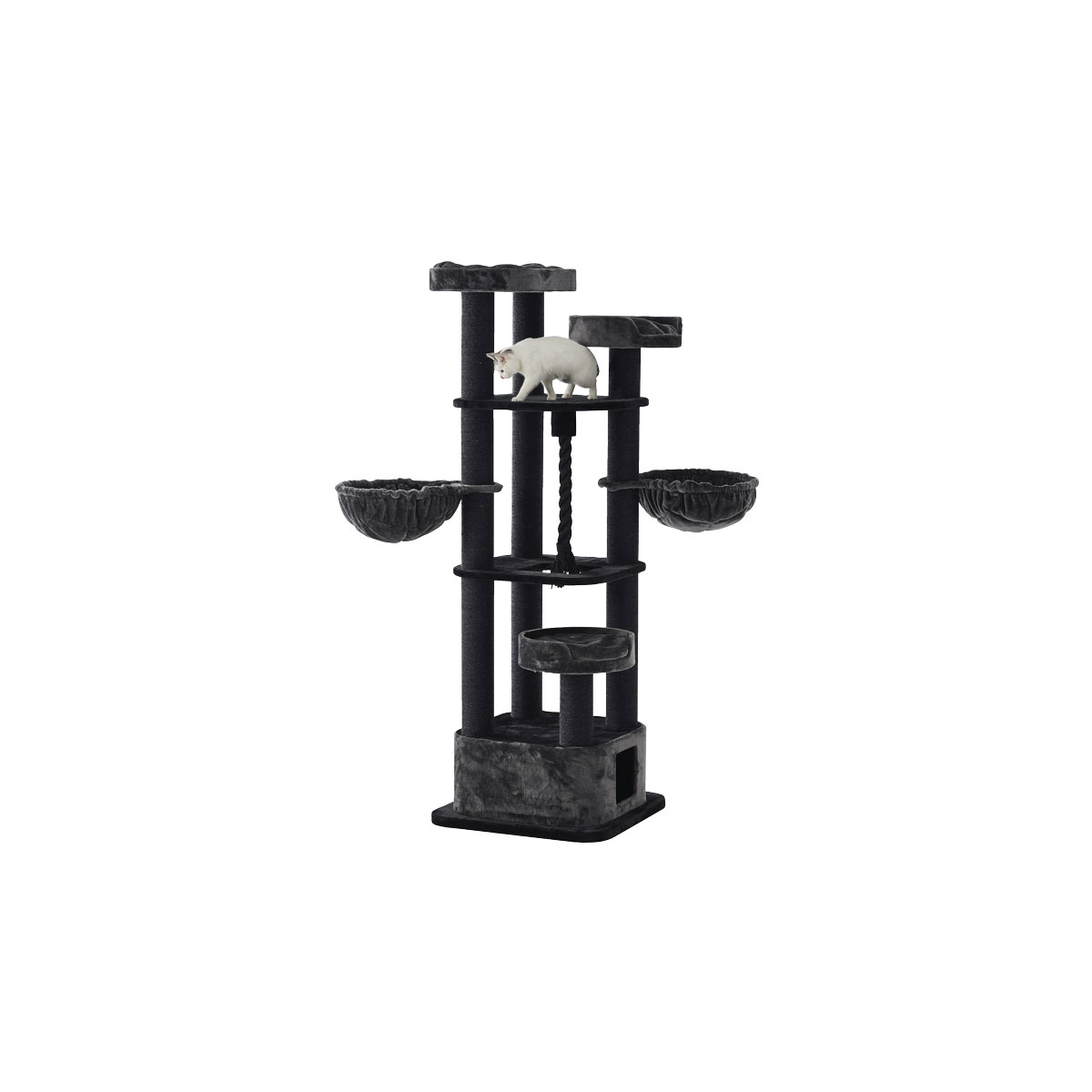 Nobby Kratzbaum Musan 70 x 70 x 203 cm schwarz/grau Bild 2