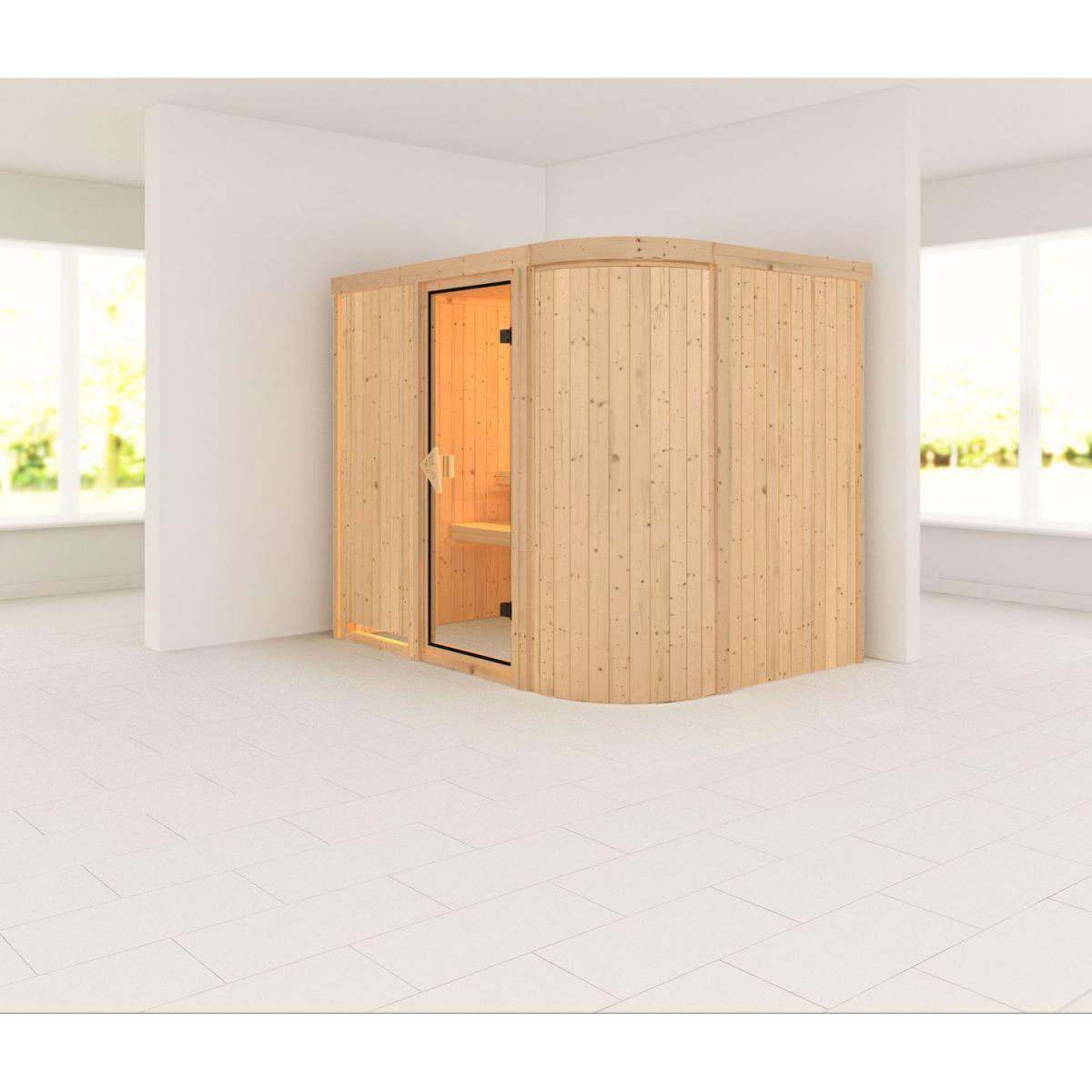 Karibu Systemsauna Titania 4 68 mm ohne Ofen Bild 1