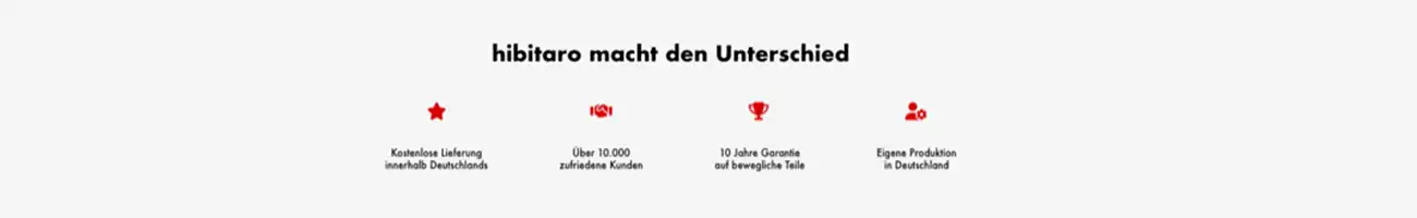 Icons mit Auflistung von Vorteilen