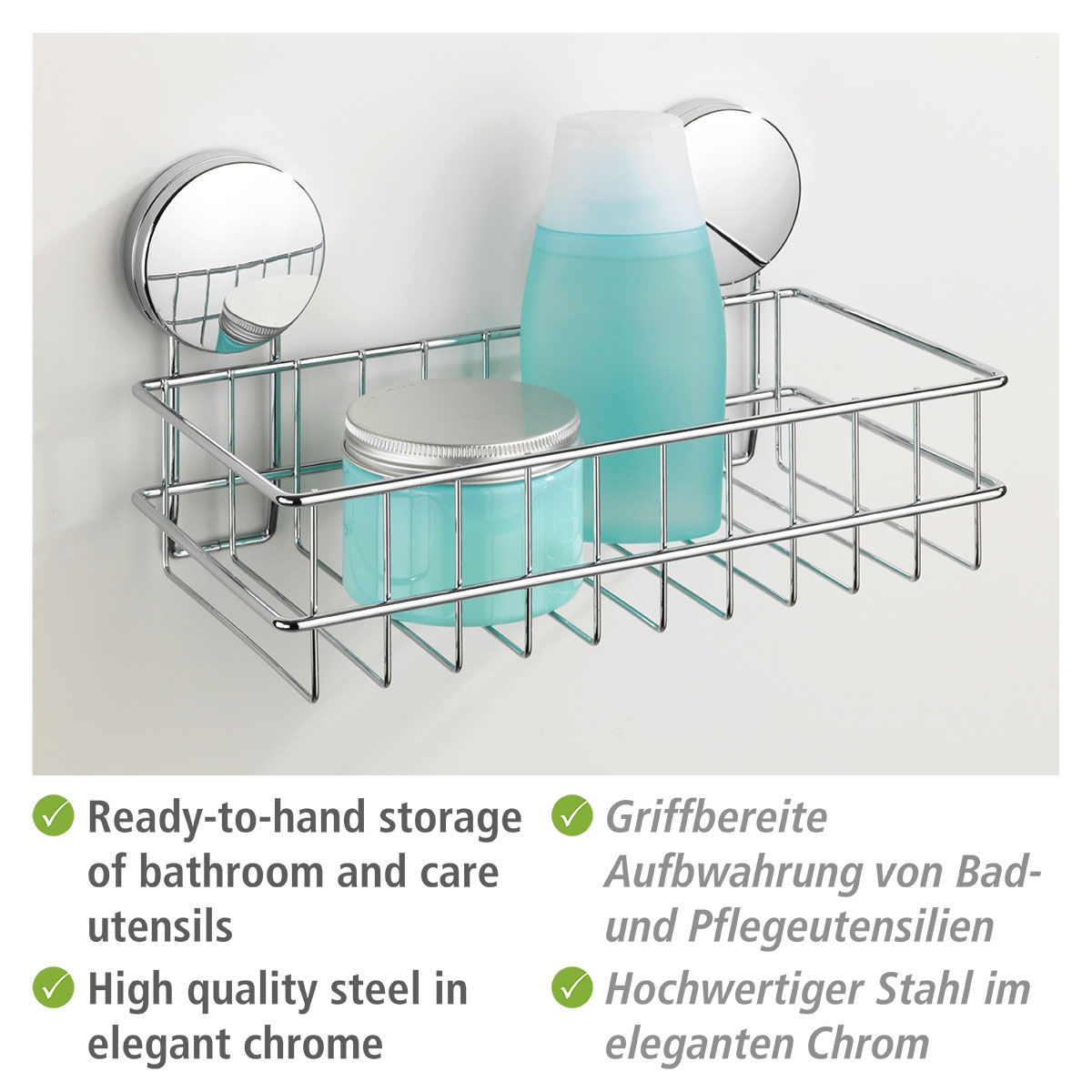 Wenko Wandablage Osimo Befestigen ohne bohren Static-Loc Bild 3