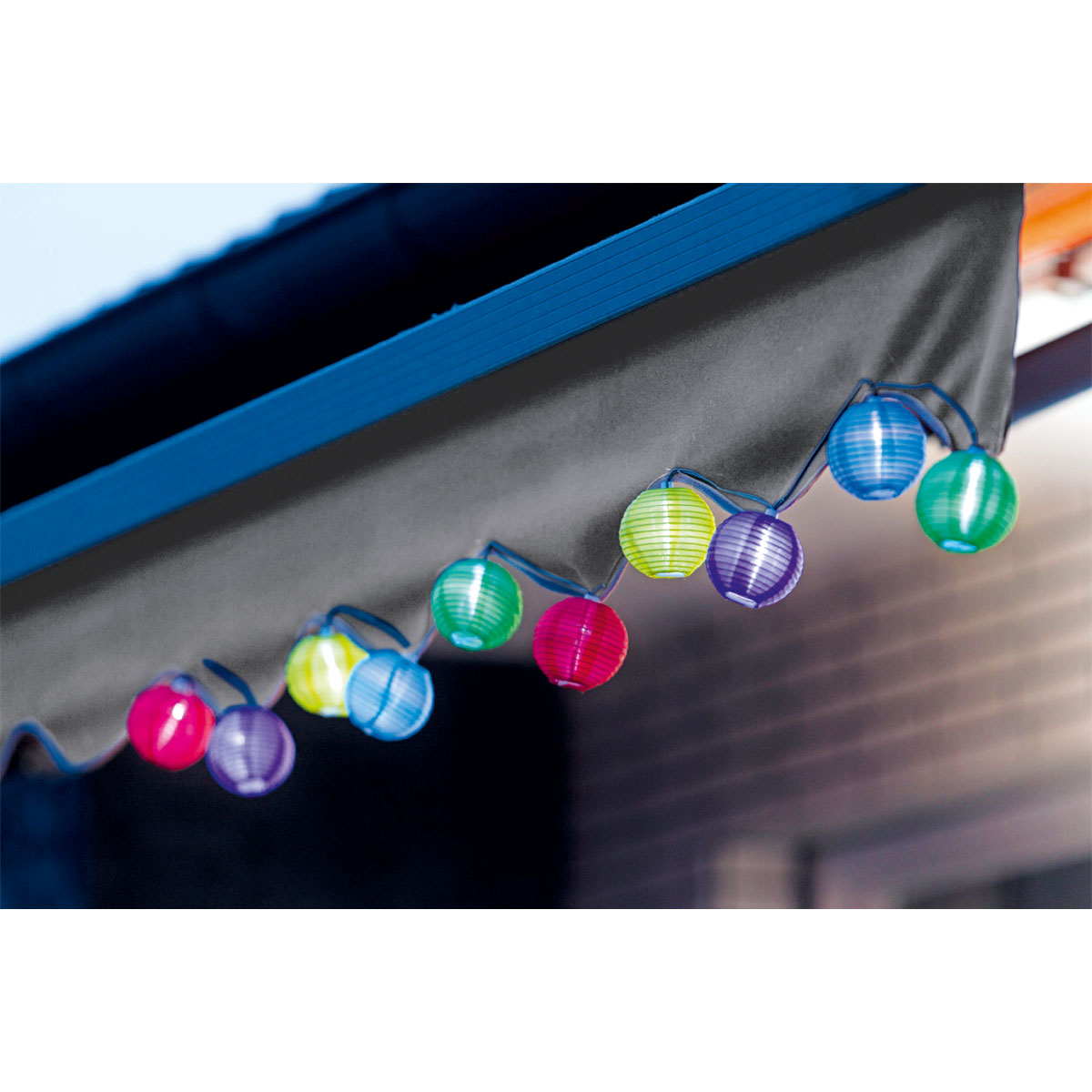 Flector Garten LED-Solar-Lichterkette Lampion mehrfarbig Bild 4