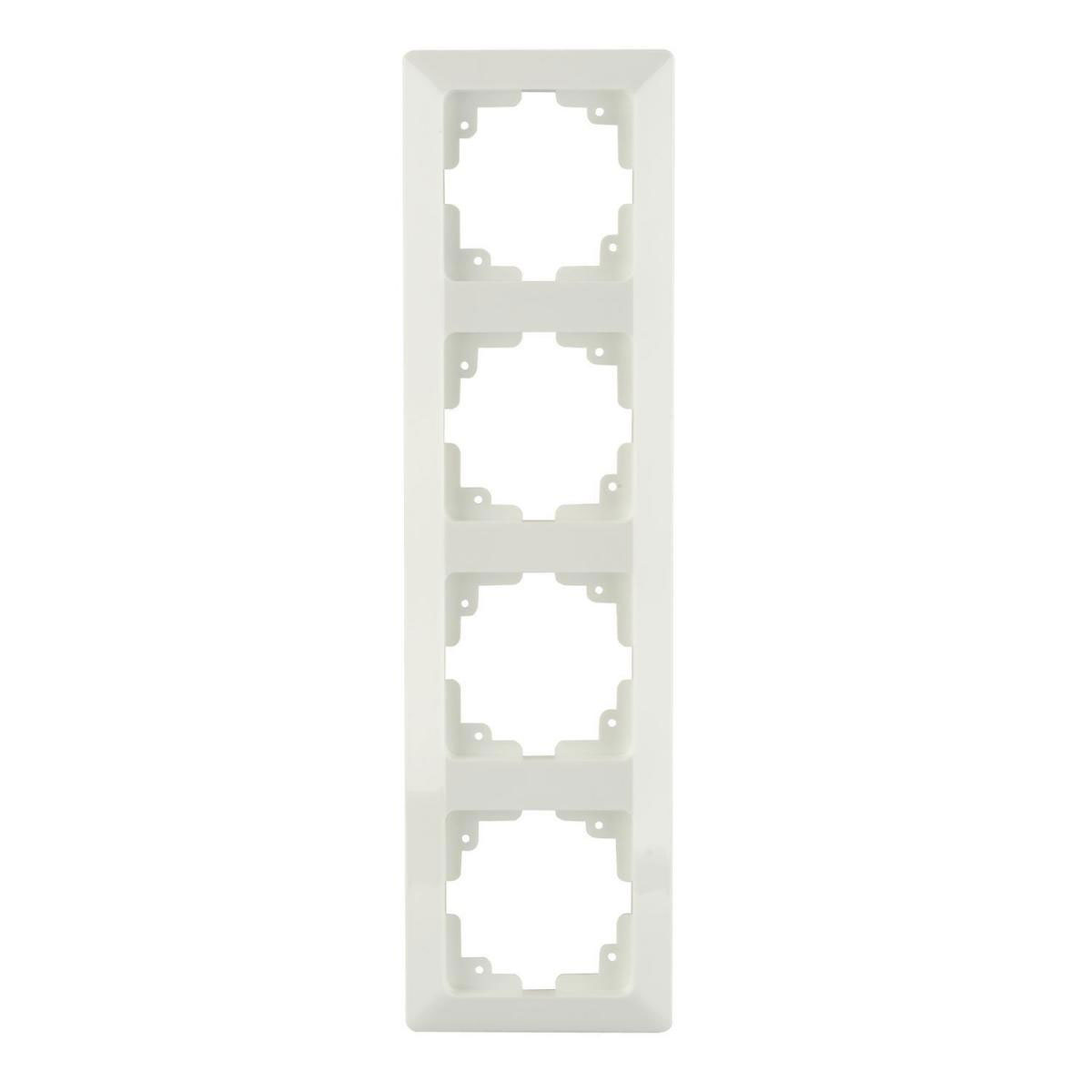 Abdeckrahmen Le Mans 4-fach alpinweiß Serie 601