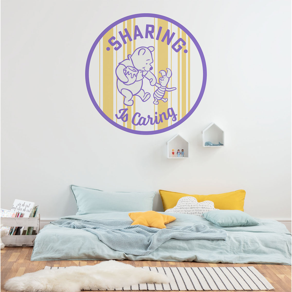 Komar  Selbstklebende Vlies Fototapete rund Winnie the Pooh Sharing Durchmesser 125 cm