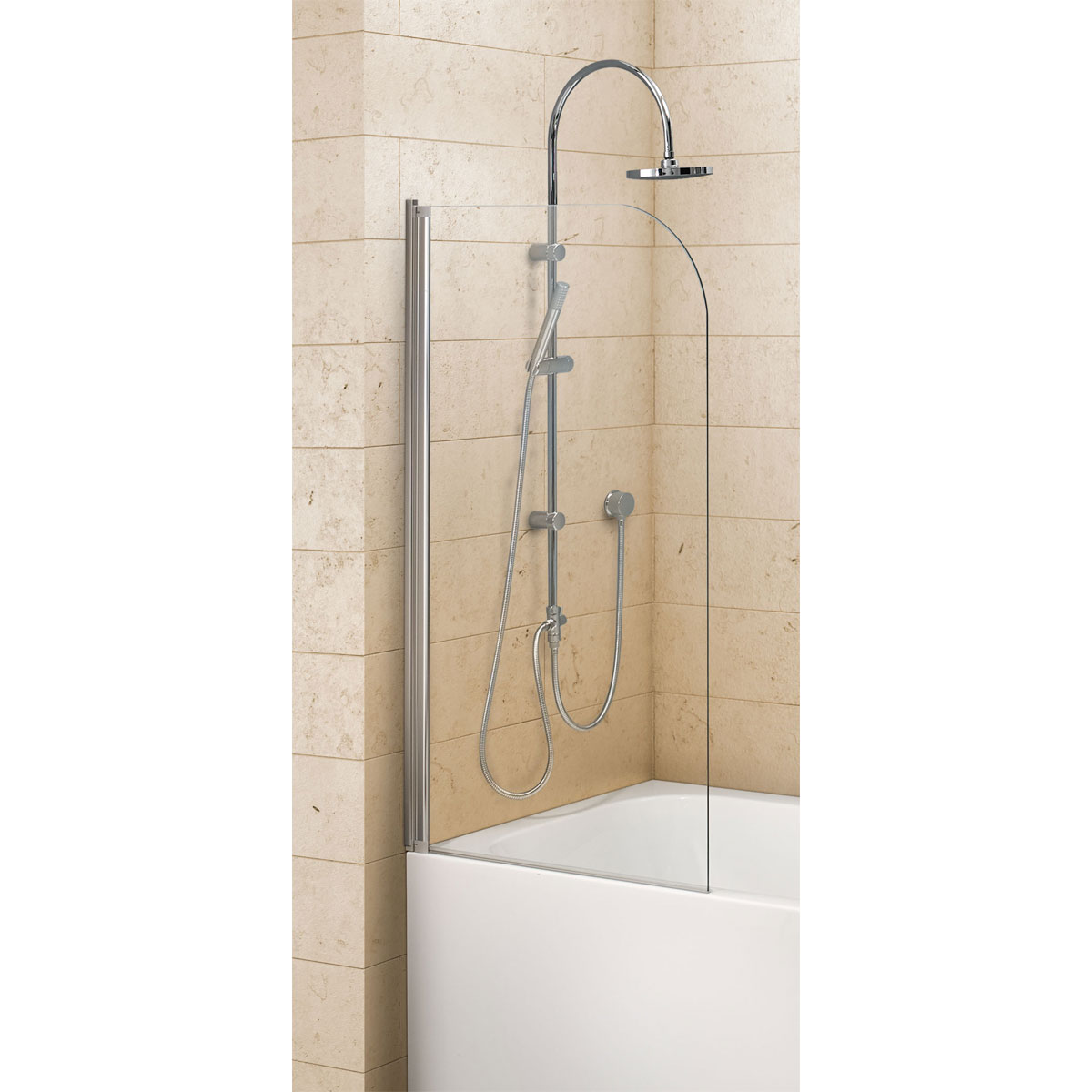 Ottofond Wannenaufsatz 1400 x 800 mm Echtglas Montage rechts Bild 1