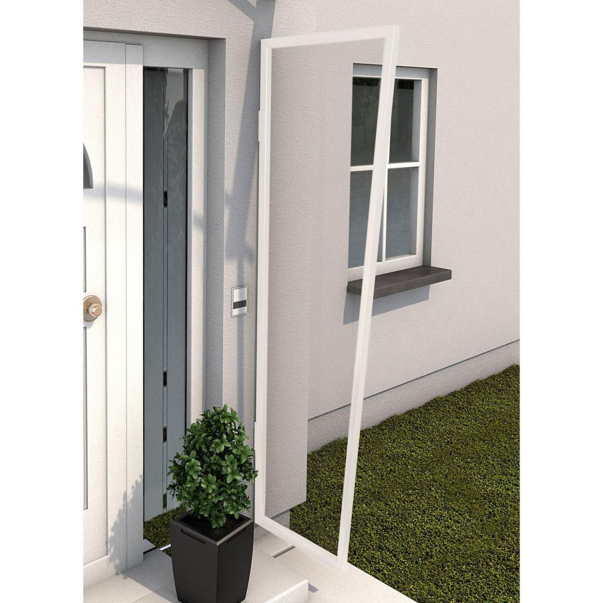 Durabil Seitenblende B1 weiß Acrylglas klar 4 mm 45 x 60 x 200 cm