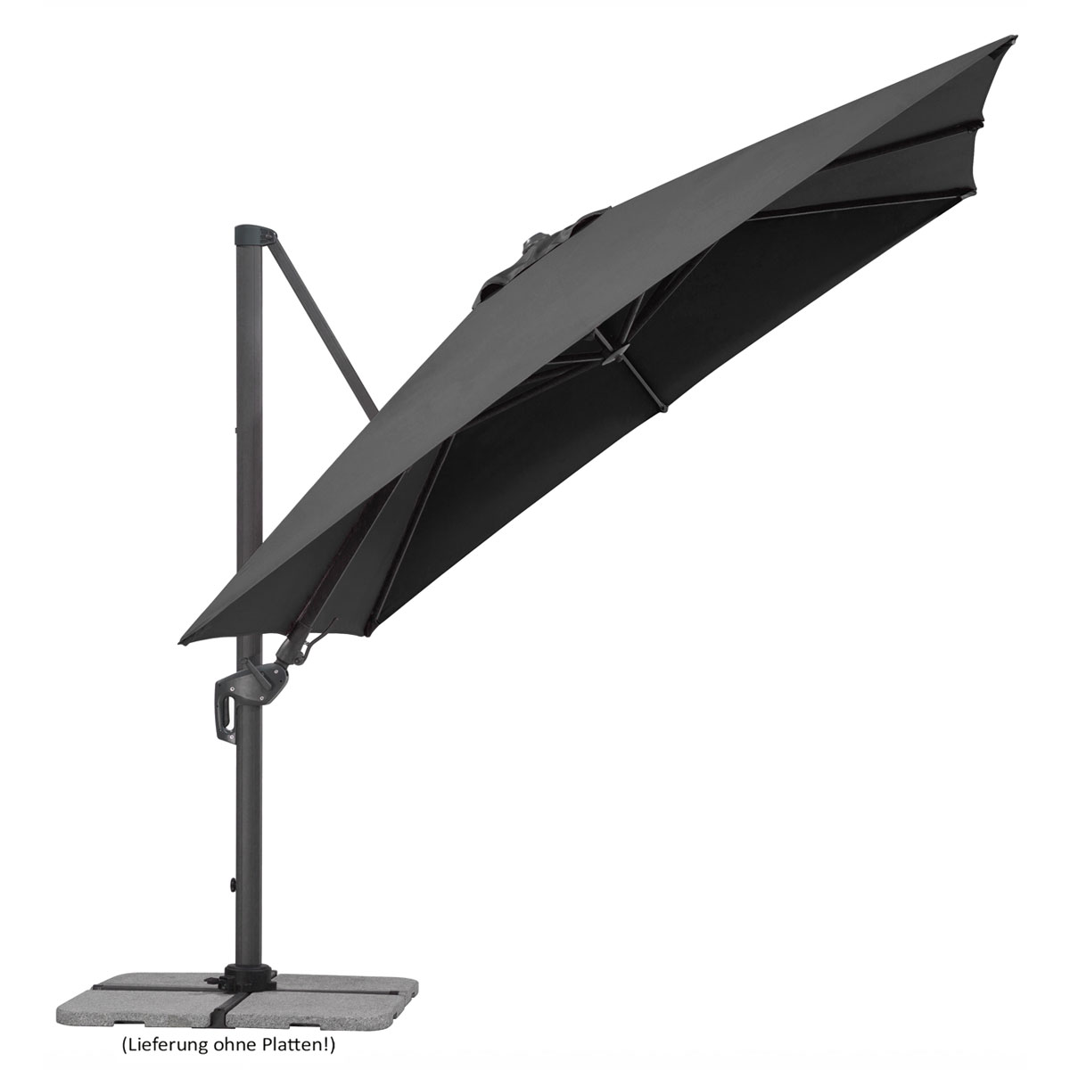 Schneider Schirme Ampelschirm Rhodos Twist 300 x 300 cm Anthrazit Bild 3