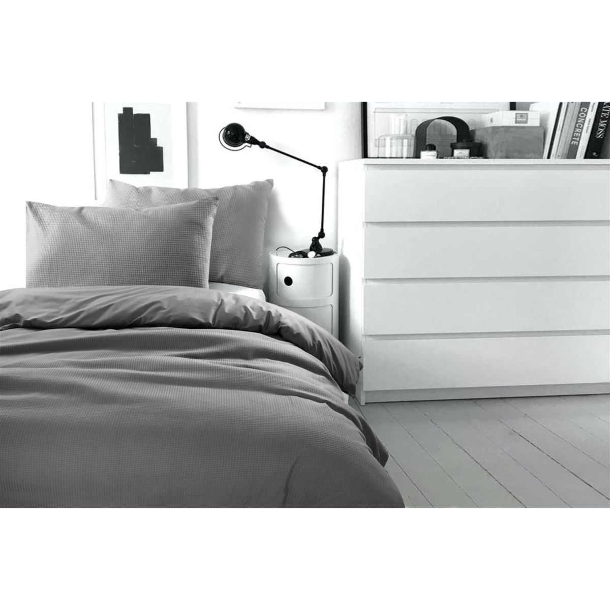 Bettwäsche Carla 125-GB Anthrazit 140cm x 200cm Bild 3