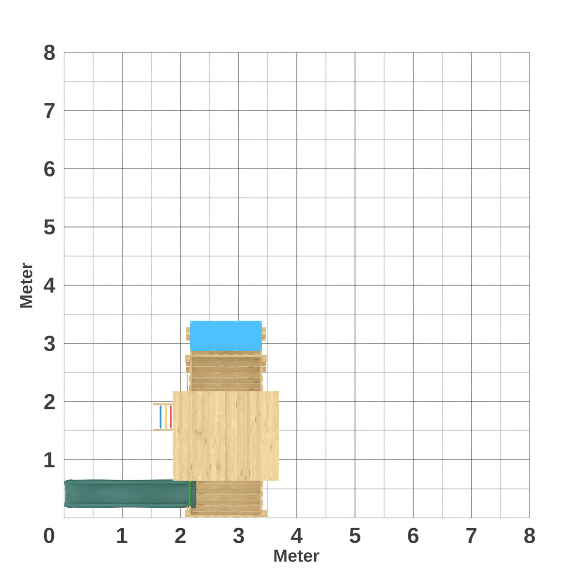 Jungle Gym Spielturm ValleyRutsche dunkelgruen Bild 8