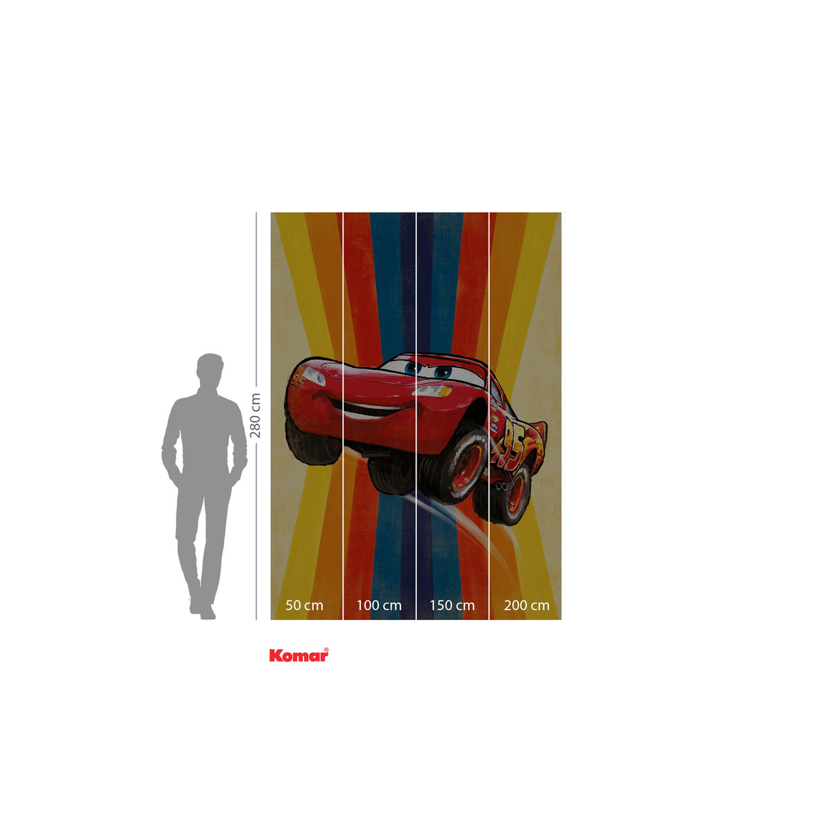 Komar  Vlies Fototapete Cars Jump 200x280 cm Bild 3