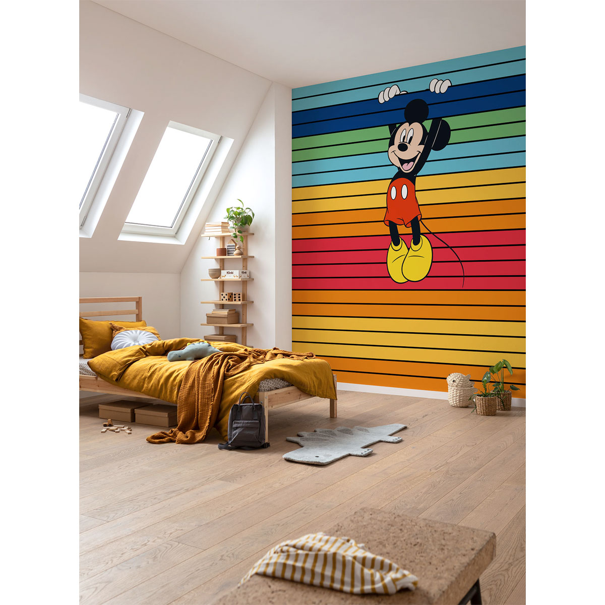 Komar  Vlies Fototapete Mickey Magic Rainbow 300x250 cm