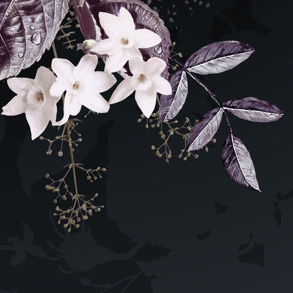 Komar  Vlies Fototapete Bouquet Noir 200x250 cm Bild 4