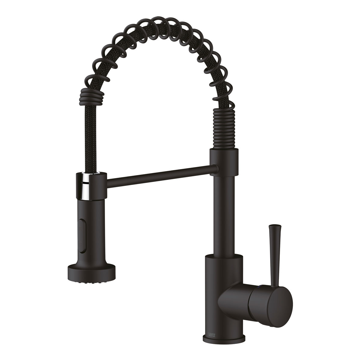 LENZ ND-Spültischamatur Nova mit Brause Schwarz Matt