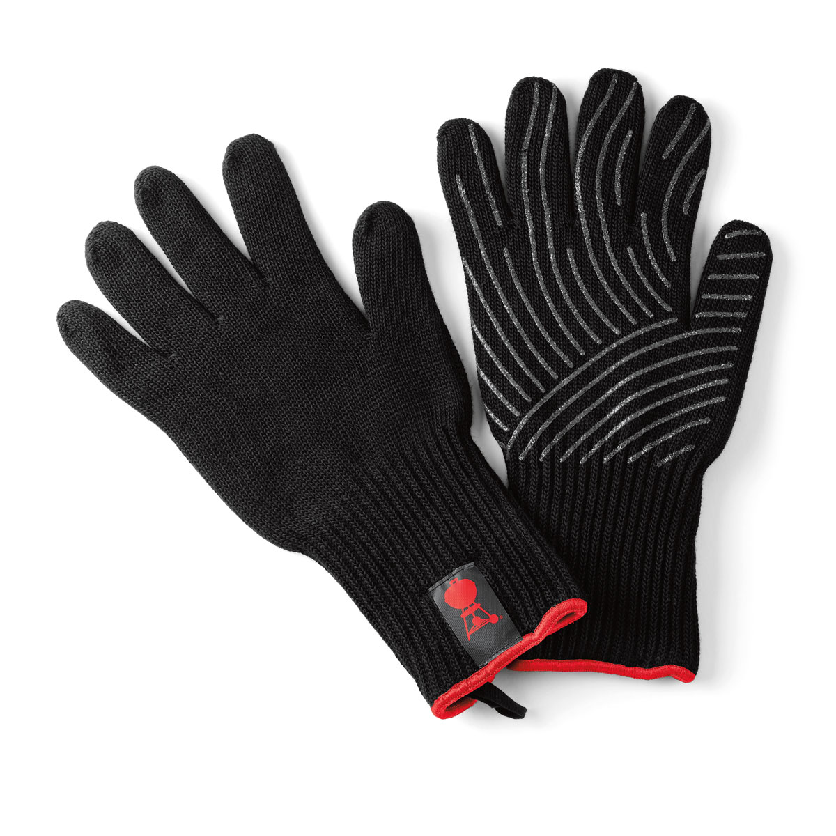 Weber Grillhandschuh Größe S/M Set aus Kevlar schwarz lang mit Silikonnoppen Bild 3