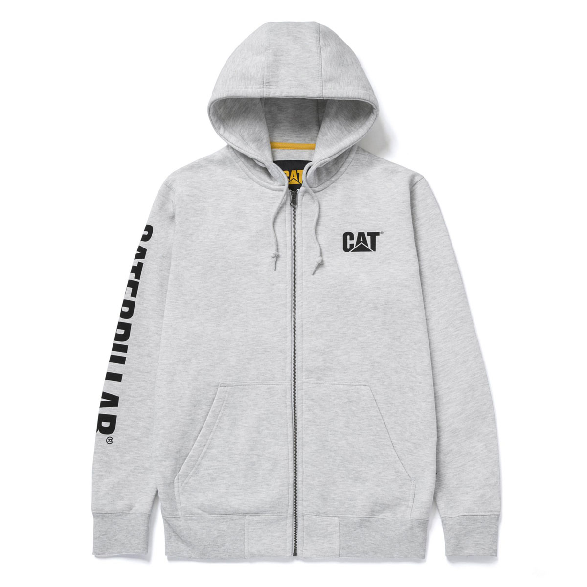 CAT Zip Hoodie Banner Gr. L grau 