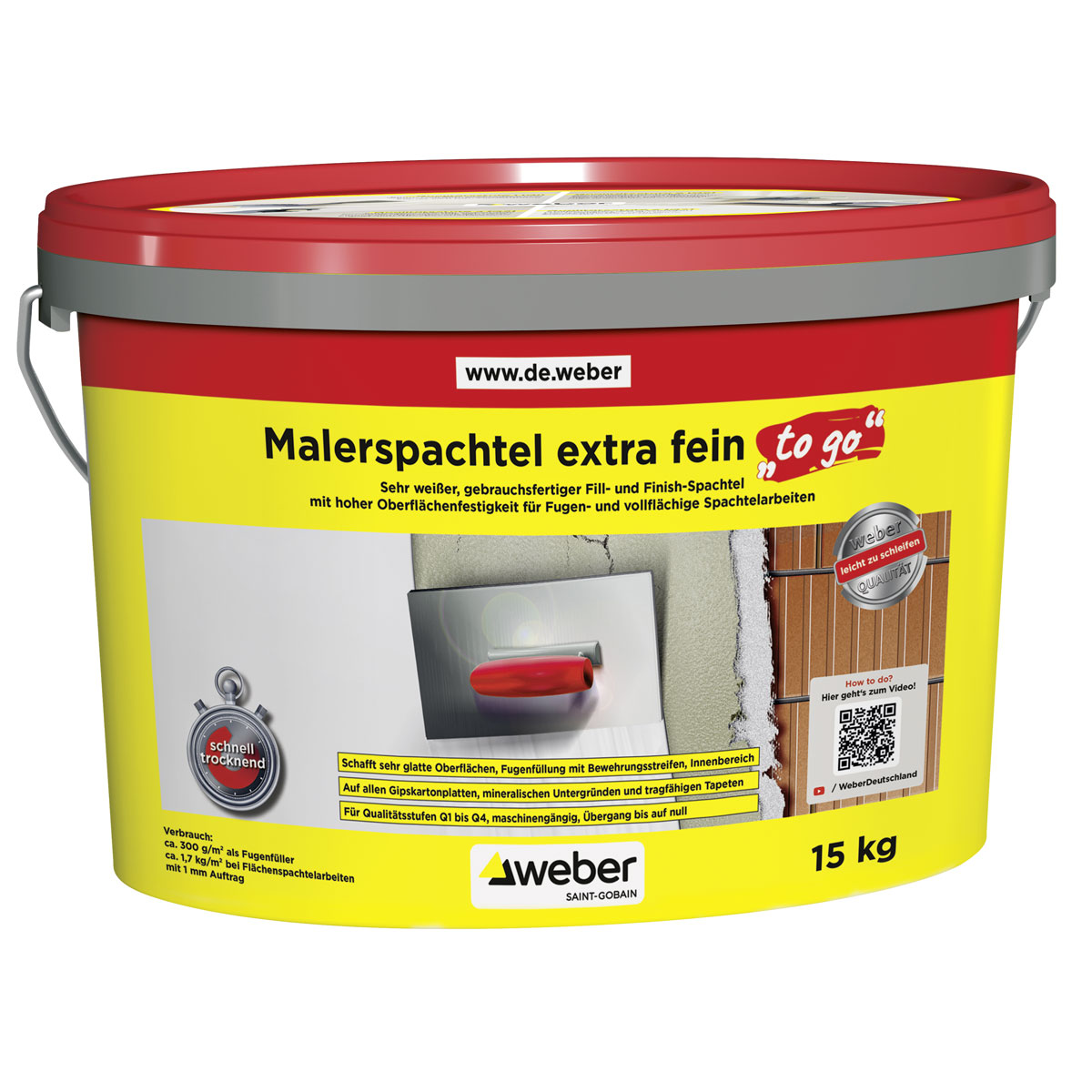 Weber  Malerspachtel extra fein to go 15 kg