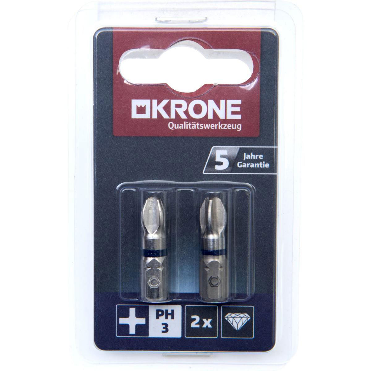 Krone Bit PH3 Torsion und Diamant 2 Stück Bild 2
