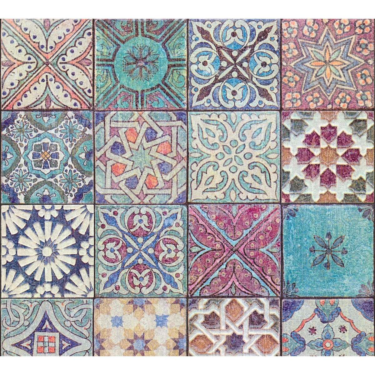 Vliestapete neue Bude 2.0 10,05 x 0,53 m Fliese bunt