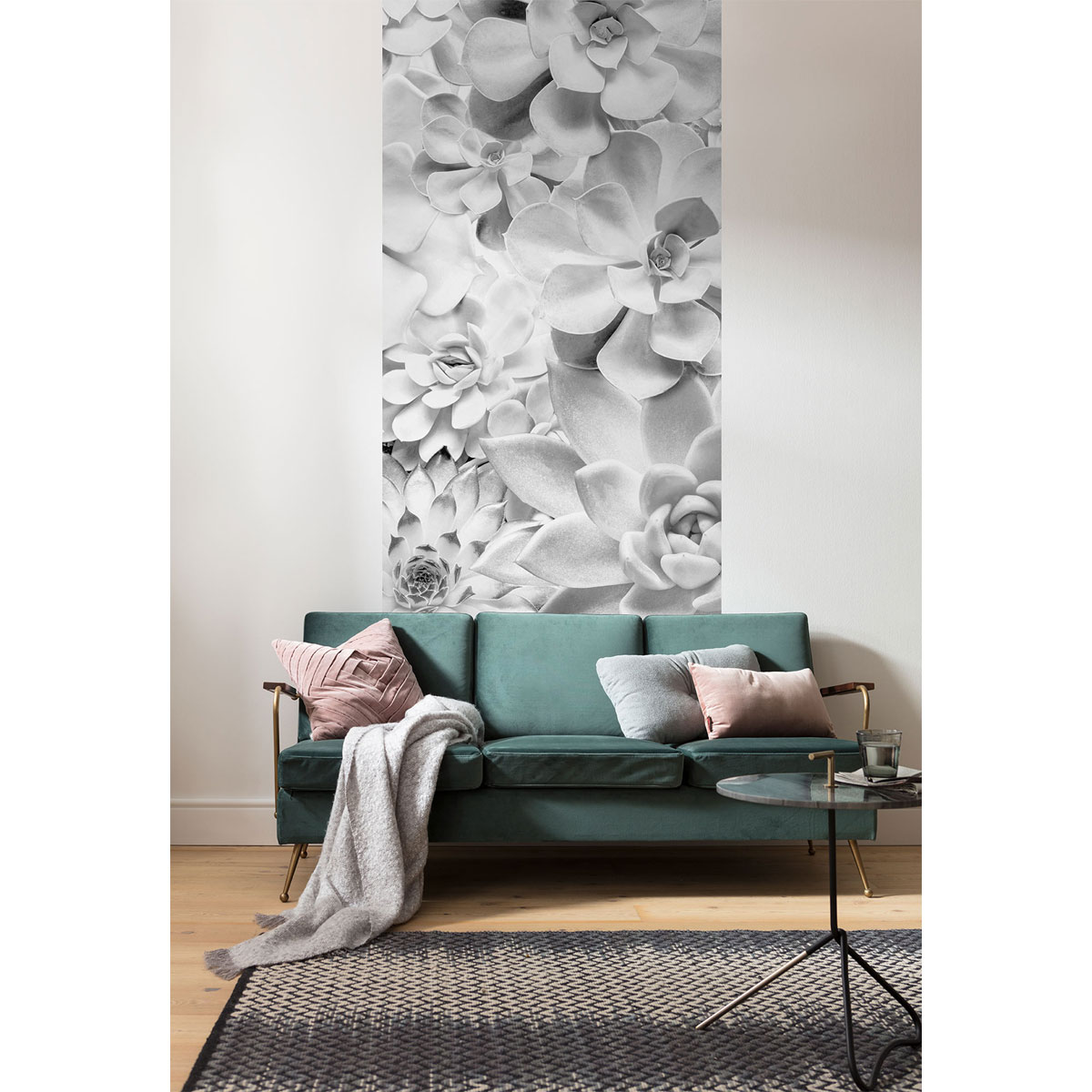 Komar  Vlies Fototapete Shades Black and White Panel 100x250 cm