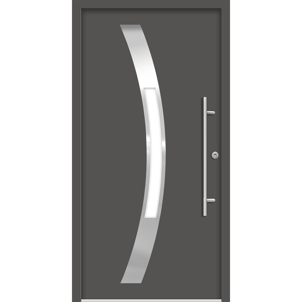 SplenDoor  Premium-Haustür Passivedoor Goeteborg RC2 energiesparend einbruchsicher anthrazit 100 x 200 cm rechts Bild 1
