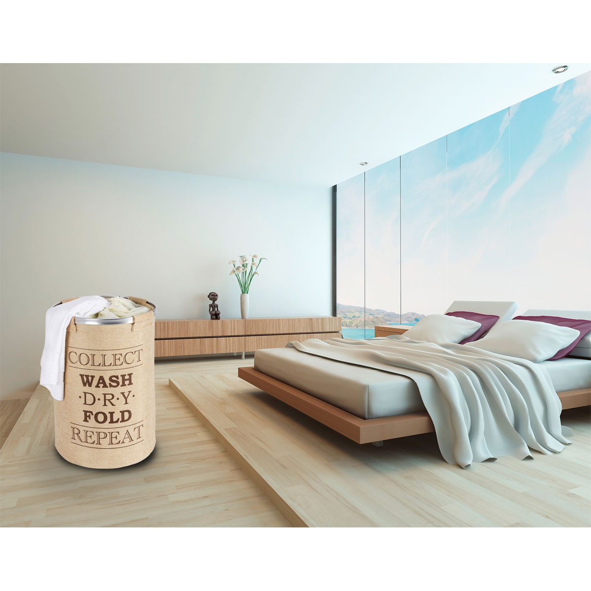 Wenko  Wäschesammler Ringo Beige Wäschekorb 68 l Bild 7