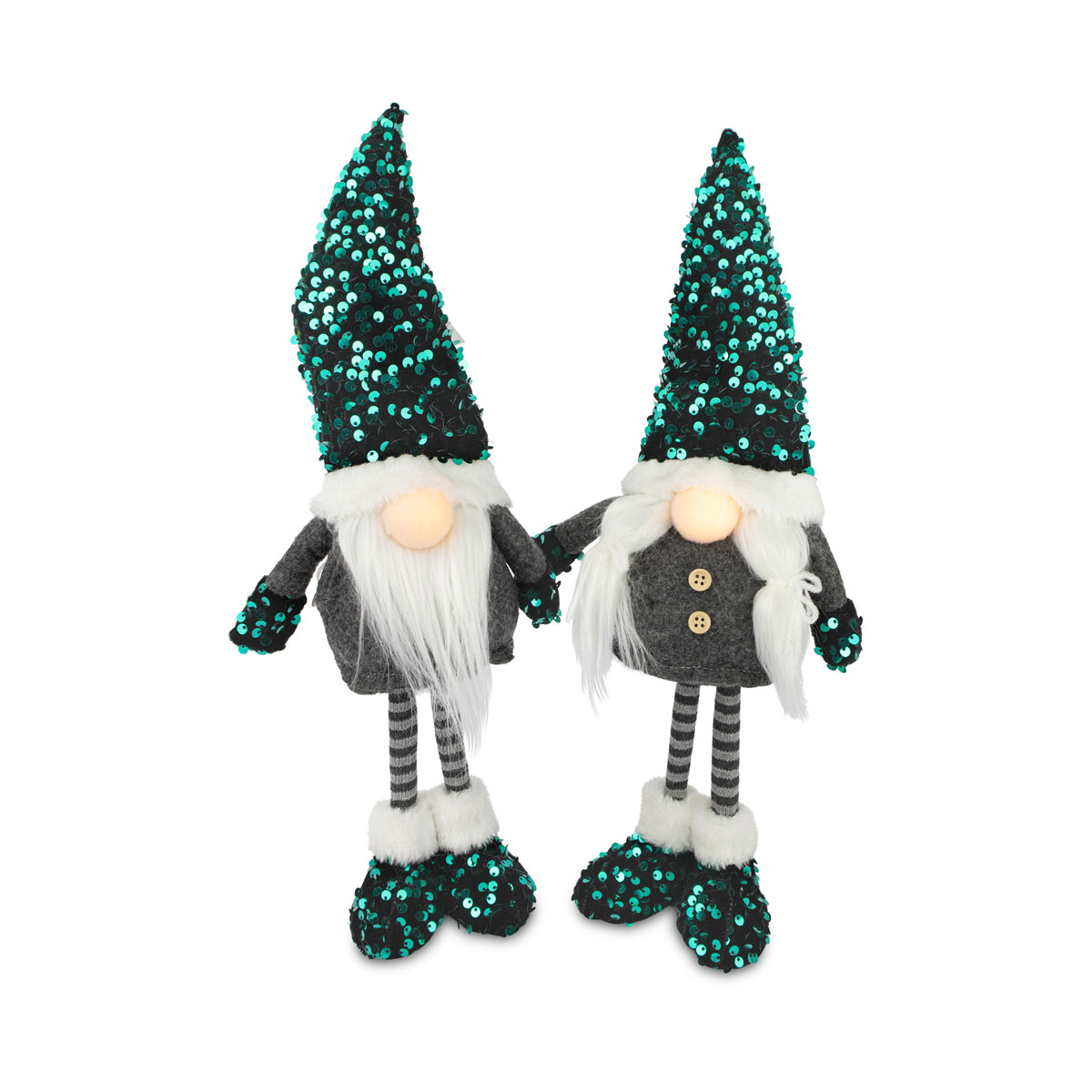 Dekowichtel zum Stellen mit LED-Nase grün 16 x 10 x 42 cm