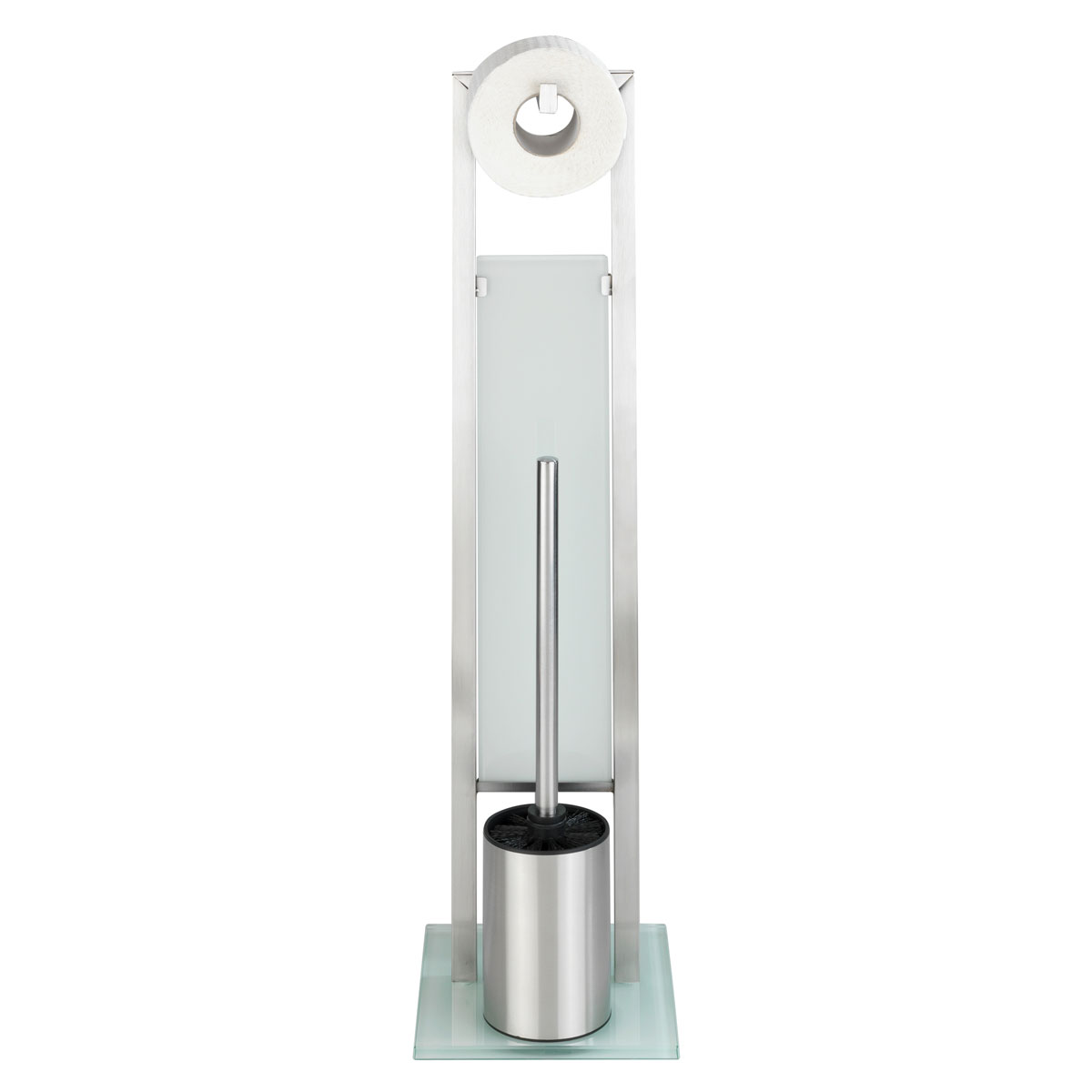 Wenko  Stand WC-Garnitur Rivalta Edelstahl Matt inklusive Ersatzbürste rostfrei Bild 4