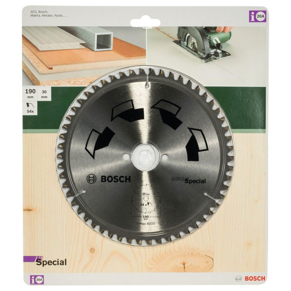 Bosch  DIY Kreissägeblatt Special Z54 190 mm Bild 2