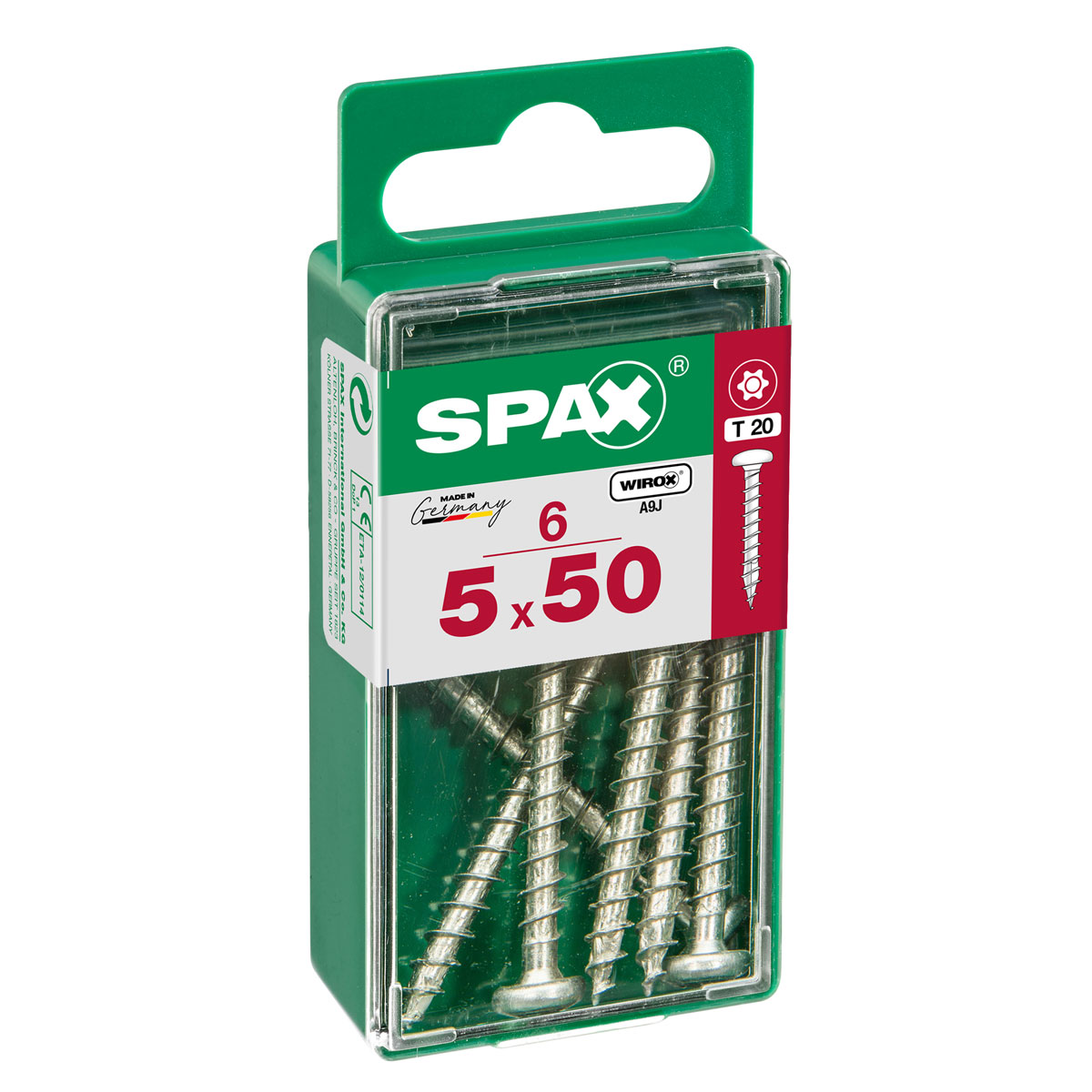 Spax Universalschraube WIROX Rundkopf 5 x 50 mm Torx 6 Stück