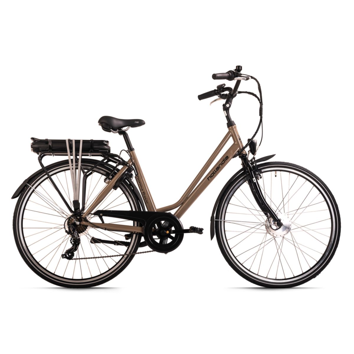 KS Cycling E-Citybike Damen 28" Hollandia Optima Basic RH 50 cm Grau 250 Watt Li-Ion 36V/10,4 Ah 7 Gänge