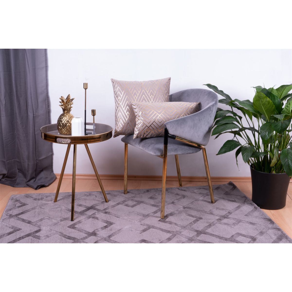 Dekokissen Prisma 225 2er-Set taupe / gold Bild 5