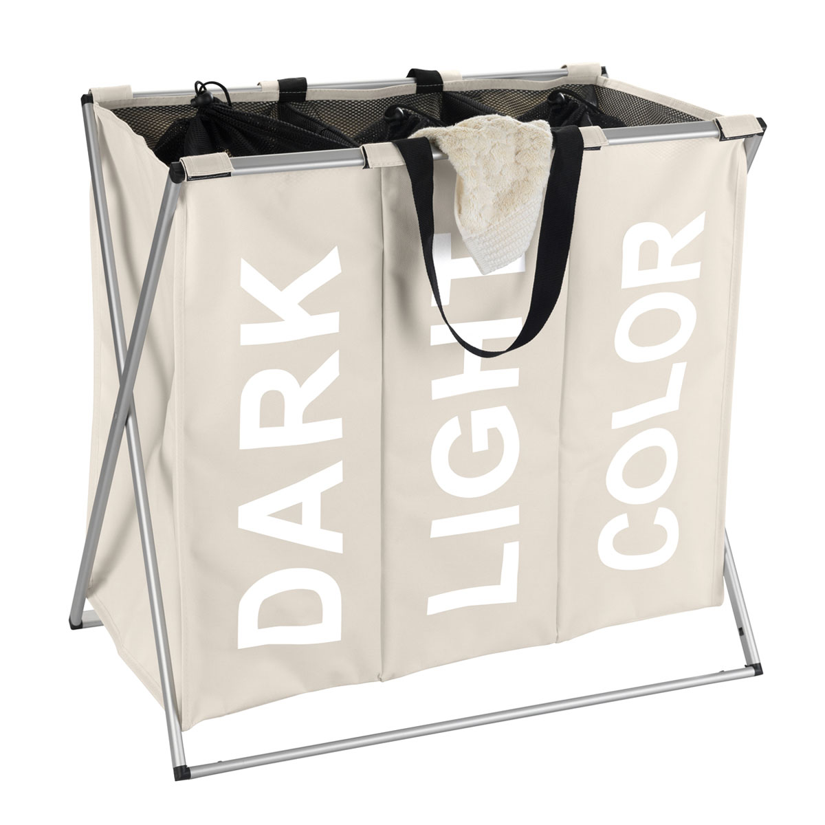 Wenko Wäschesammler Trio beige 130 l Bild 1