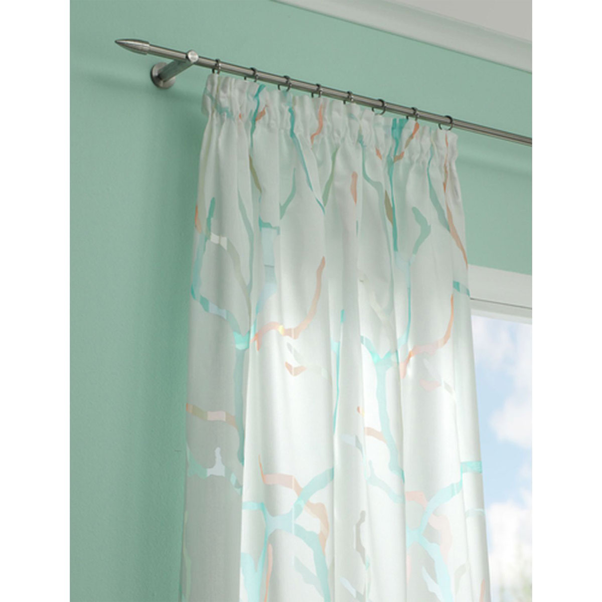 Gardinia Gardinenstange Durchmesser 12 mm 120 cm Edelstahl Bild 4