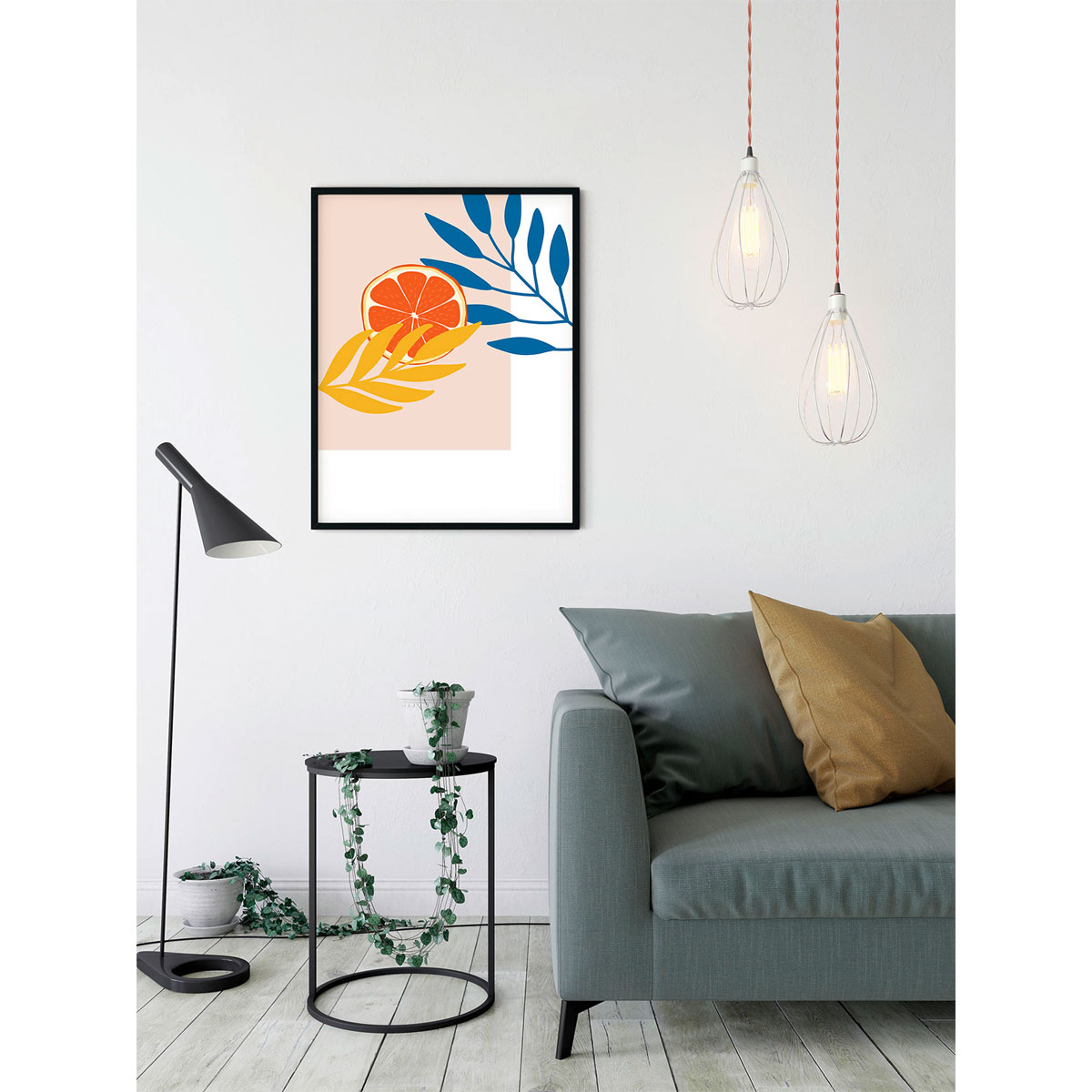 Komar  Wandbild Illustration Drooping Leaves 40x50 cm