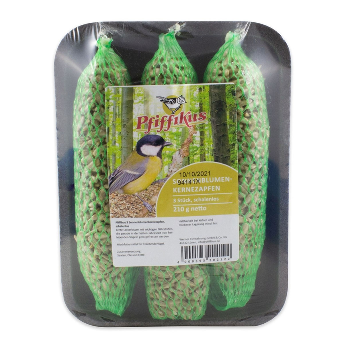 Pfiffikus Sonnenblumenkernezapfen, 3 Stk.