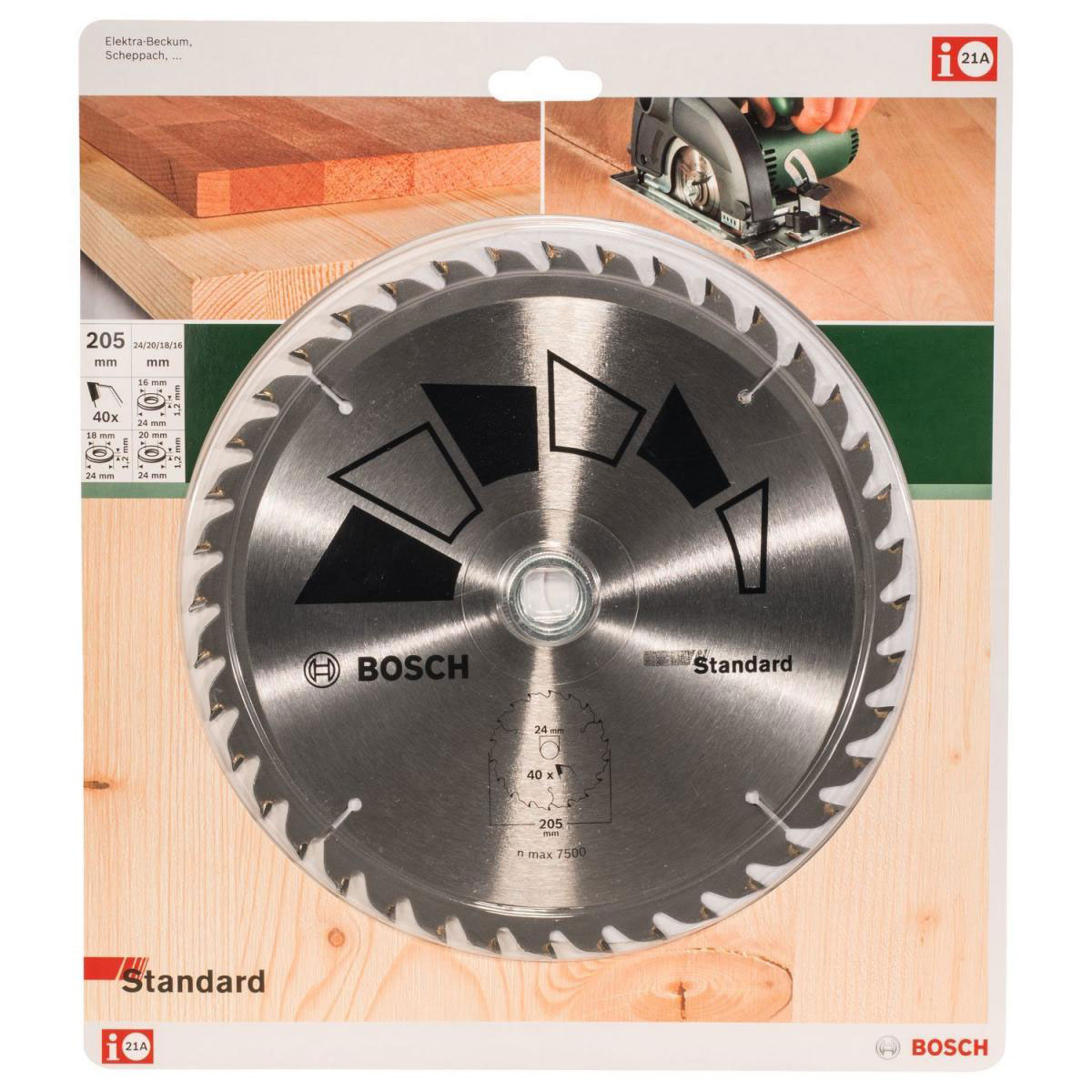 Bosch  DIY Kreissägeblatt Basic Z40 205 mm Bild 2