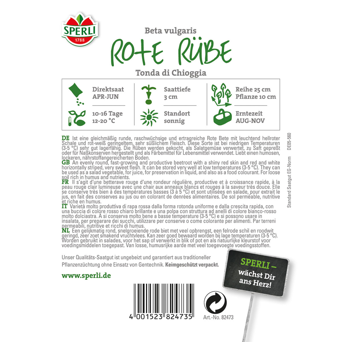 Sperli Rote Rüben Tondo di Chioggia Bild 2