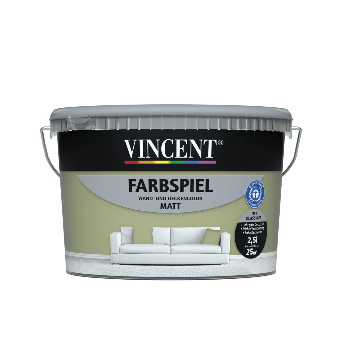Vincent Wandfarbe Farbspiel "Schilf" matt 2,5 L