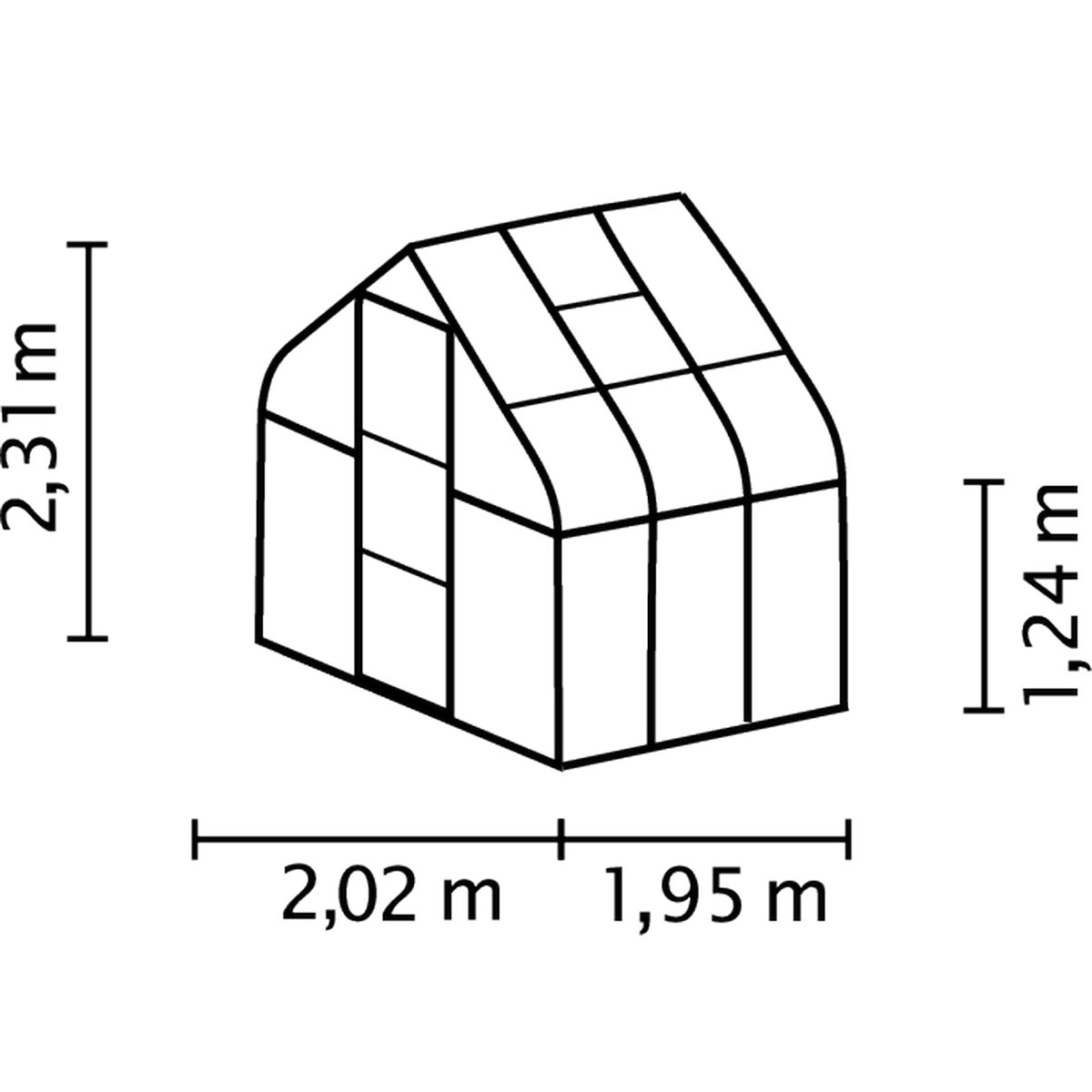 Vitavia Gewächshaus Orion 3800 3,8m² schwarz Bild 4