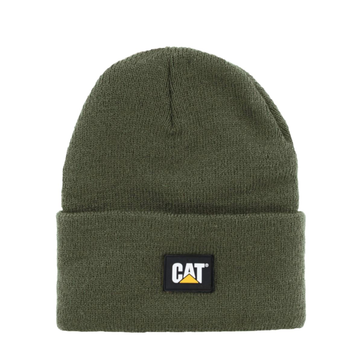 CAT Strickmütze Label Cuff oliv