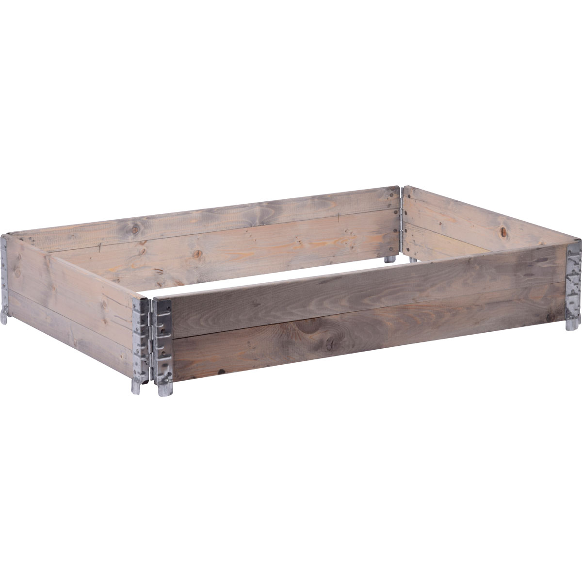 dobar Pflanzbeet-Umrandung 120 x 80 x 20 cm Kiefer grau Bild 1