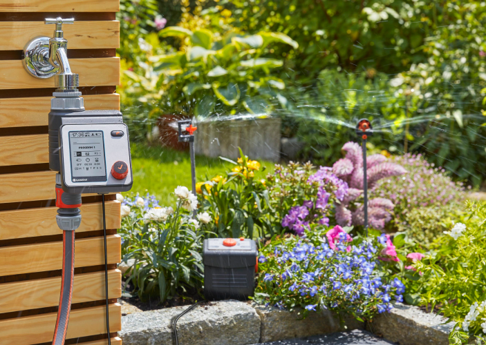 Bewässerungssystem im Garten