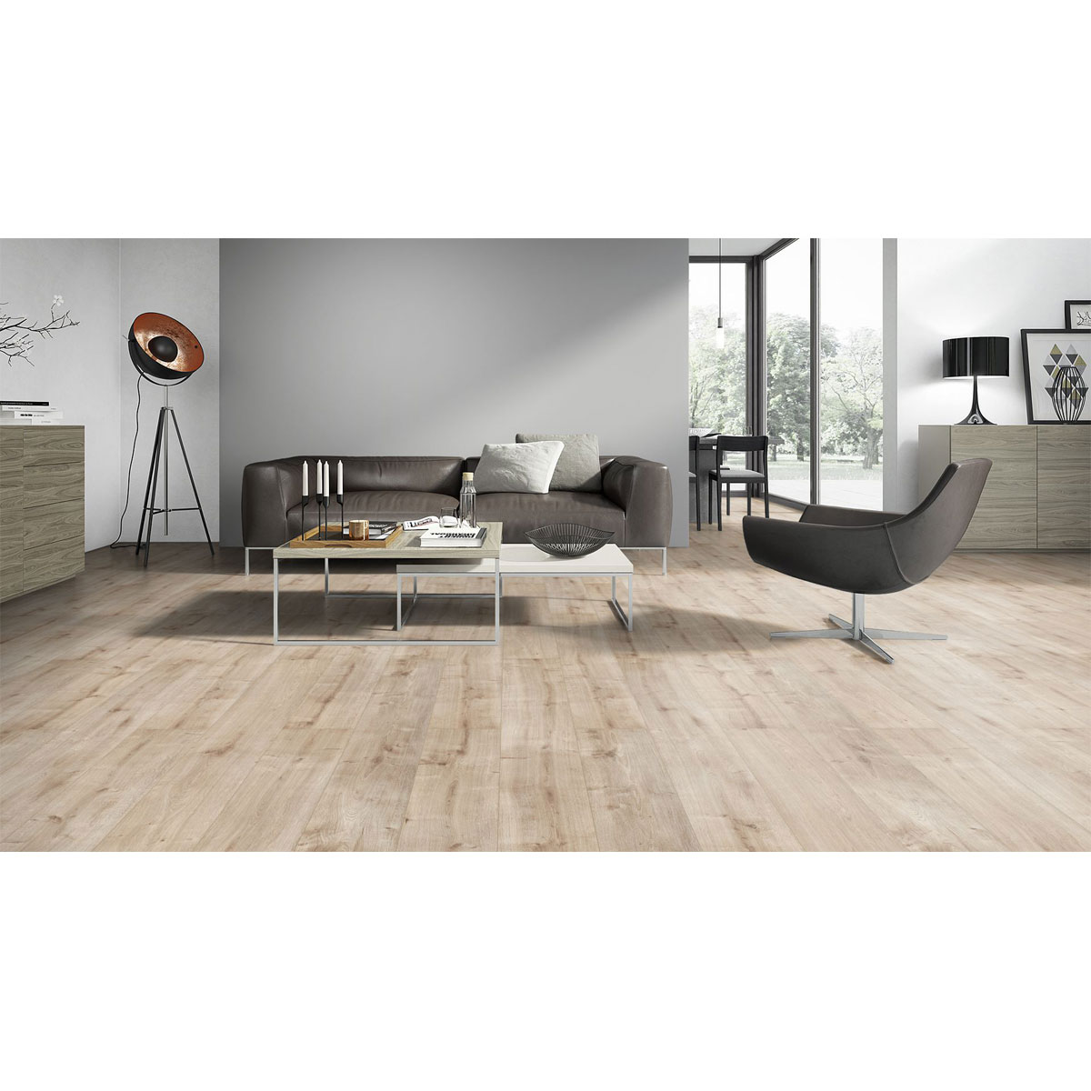 Laminat Style 4V 731-4 Eiche natur hell 1286 x 194 x 7 mm Bild 3