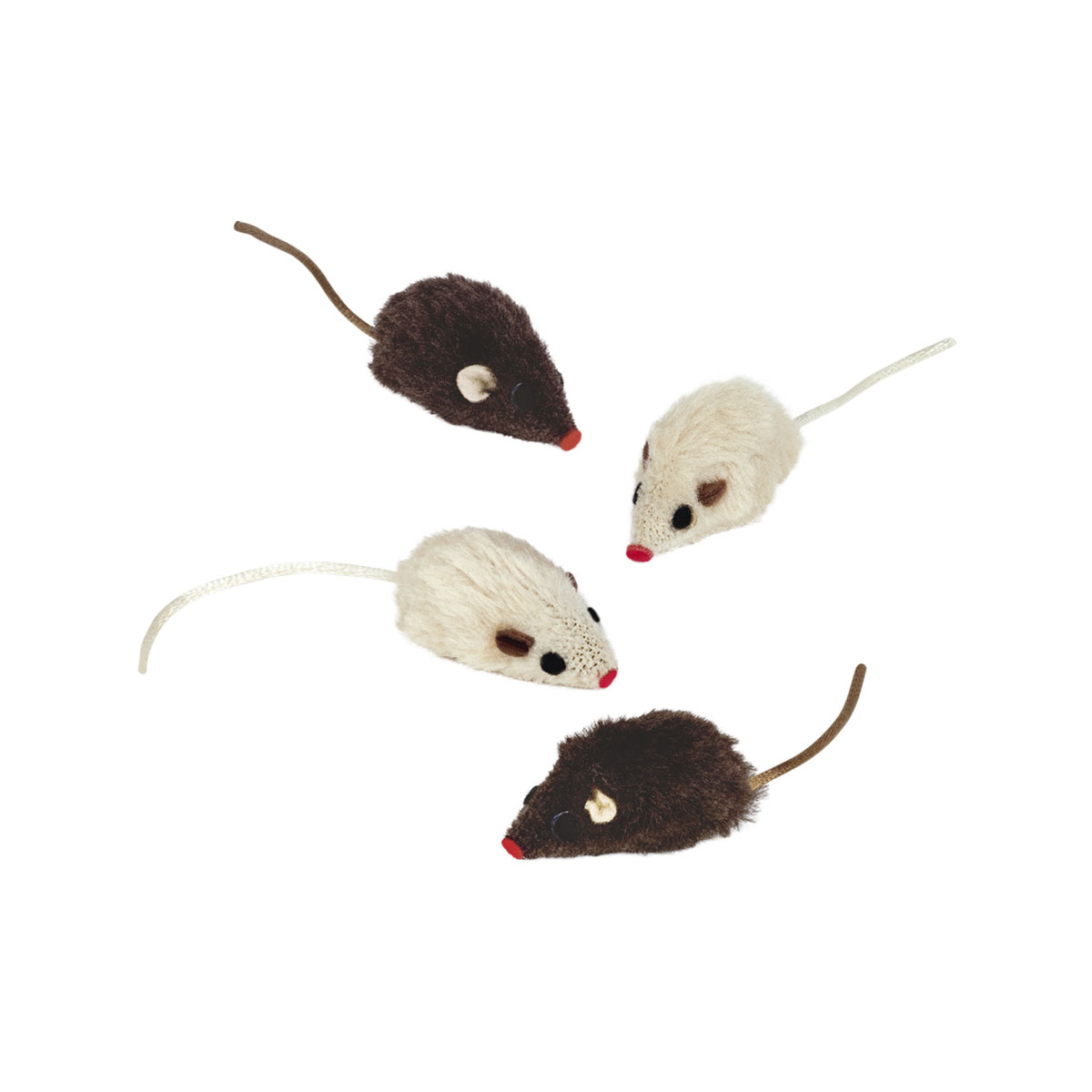 Nobby Plüschmaus mit Rassel 5 cm 4 St