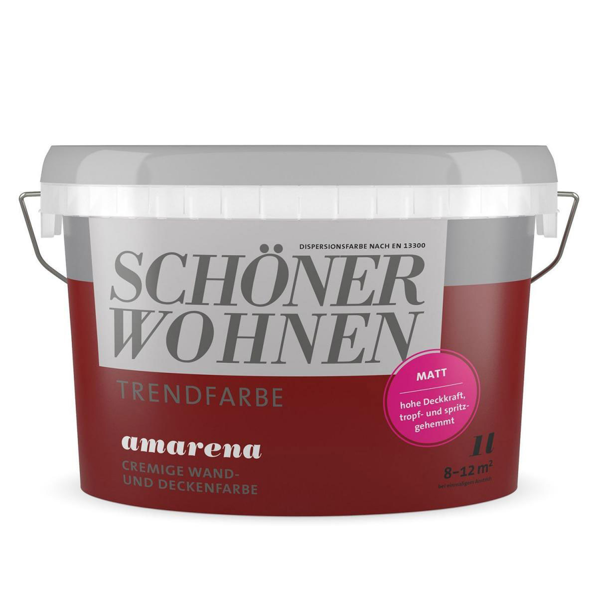 Schöner Wohnen Farbe Trendfarbe Amarena Matt 1 L Bild 1