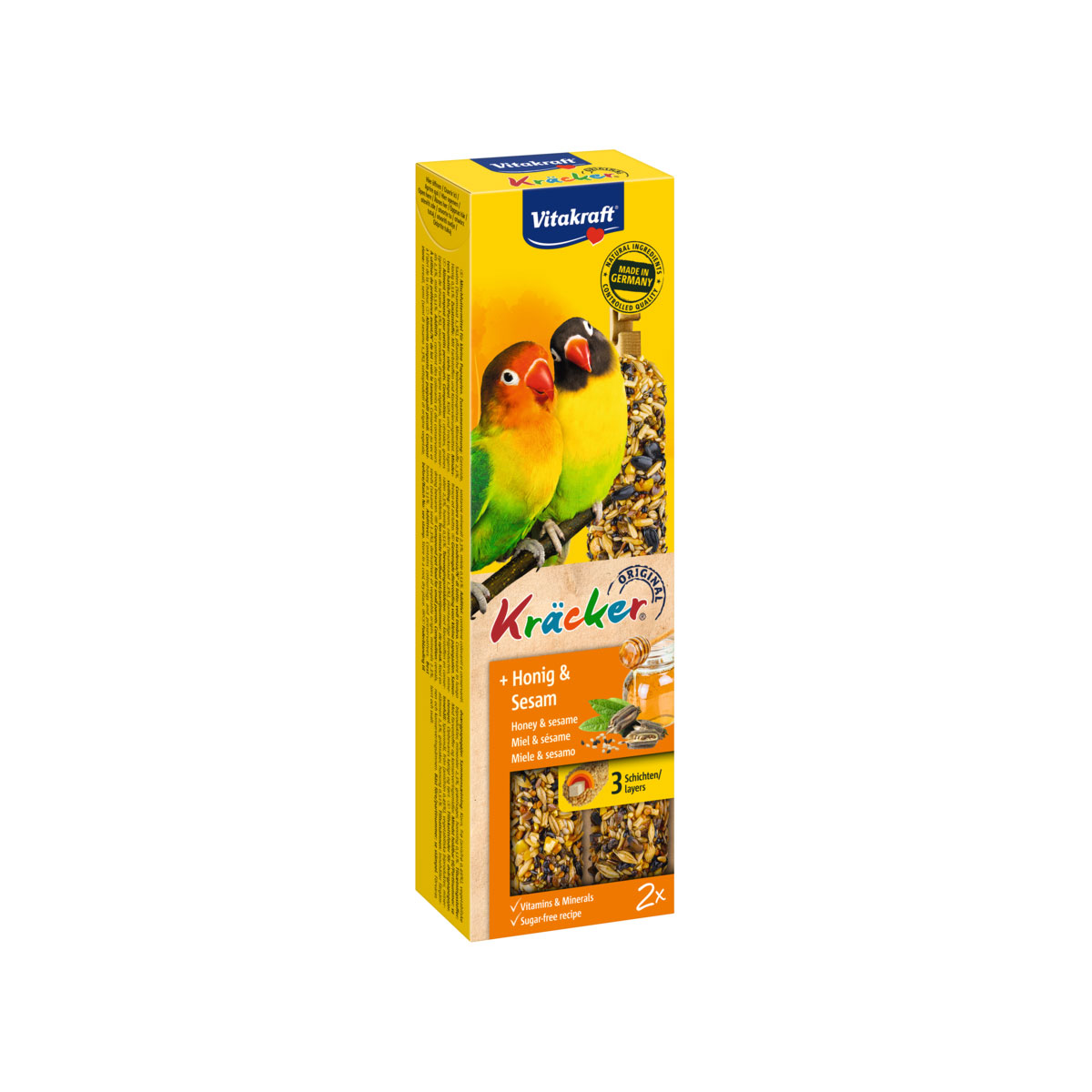 Vitakraft Kräcker Honig-Sesam 2er Agaporniden