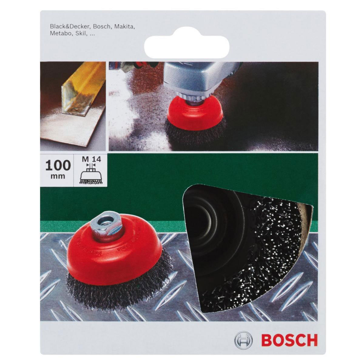 Bosch  DIY Topfbürste gewellter Draht Durchmesser 100 mm M14 Bild 4