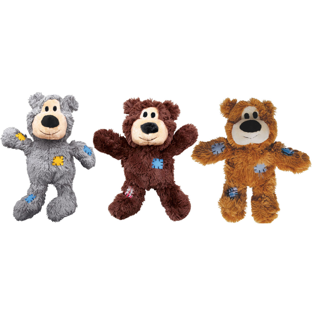 KONG Hundespielzeug Wild Knots Bears 28 cm mit Squeaker farblich sortiert Bild 3
